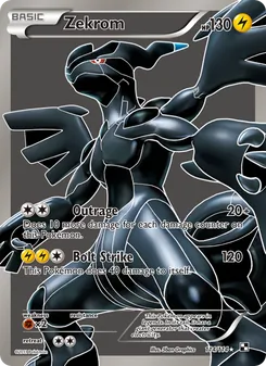 Zekrom — Black & White #114, 2011. Illustrated by 5ban Graphics.