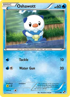 Oshawott — Black & White #27, 2011. Illustrated by Masakazu Fukuda.