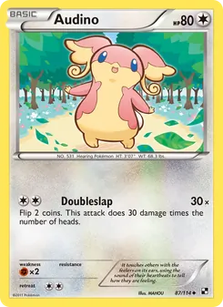Audino — Black & White #87, 2011. Illustrated by MAHOU.
