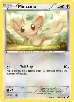 Minccino — Black & White #88, 2011. Illustrated by sui.