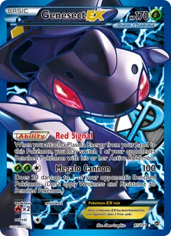 Genesect-EX — Plasma Blast #97, 2013. Illustrated by 5ban Graphics.
