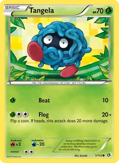 Tangela — Legendary Treasures #1, 2013. Illustrated by kirisAki.