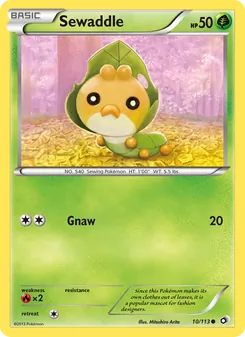Sewaddle — Legendary Treasures #10, 2013. Illustrated by Mitsuhiro Arita.