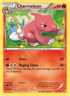 Charmeleon — Legendary Treasures #18, 2013. Illustrated by Akira Komayama.
