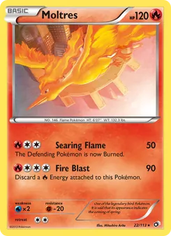 Moltres — Legendary Treasures #22, 2013. Illustrated by Mitsuhiro Arita.