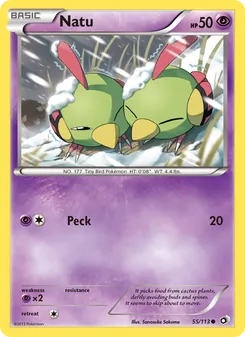 Natu — Legendary Treasures #55, 2013. Illustrated by Sanosuke Sakuma.