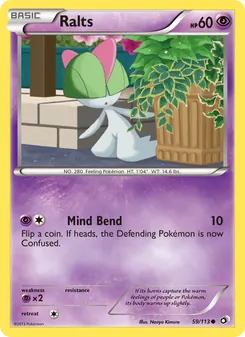 Ralts — Legendary Treasures #59, 2013. Illustrated by Naoyo Kimura.