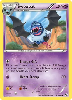 Swoobat — Legendary Treasures #65, 2013. Illustrated by Masakazu Fukuda.