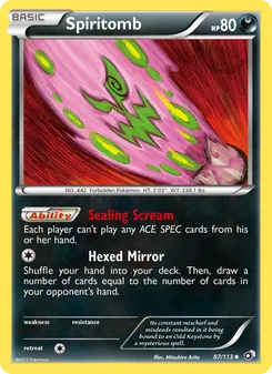 Spiritomb — Legendary Treasures #87, 2013. Illustrated by Mitsuhiro Arita.