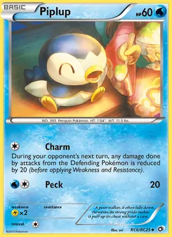 Piplup — Legendary Treasures #RC6, 2013. Illustrated by sui.
