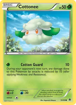 Cottonee — Emerging Powers #10, 2011. Illustrated by Kagemaru Himeno.