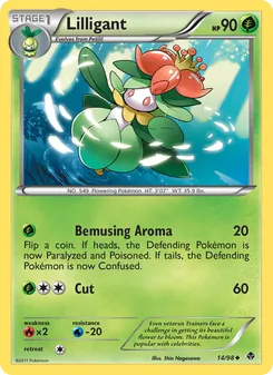 Lilligant — Emerging Powers #14, 2011. Illustrated by Shin Nagasawa.