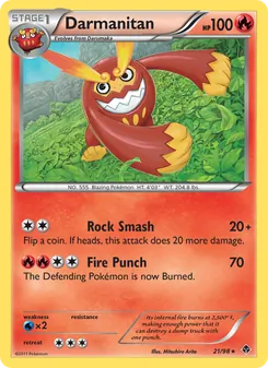 Darmanitan — Emerging Powers #21, 2011. Illustrated by Mitsuhiro Arita.