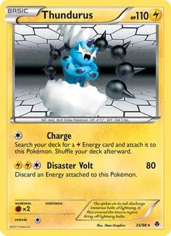 Thundurus — Emerging Powers #35, 2011. Illustrated by 5ban Graphics.