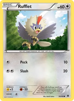 Rufflet — Emerging Powers #86, 2011. Illustrated by Kouki Saitou.