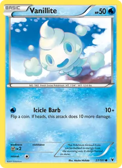 Vanillite — Noble Victories #27, 2011. Illustrated by Atsuko Nishida.
