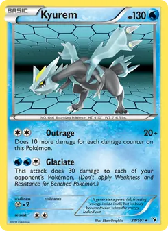 Kyurem — Noble Victories #34, 2011. Illustrated by 5ban Graphics.