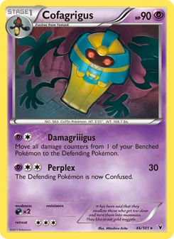 Cofagrigus — Noble Victories #46, 2011. Illustrated by Mitsuhiro Arita.