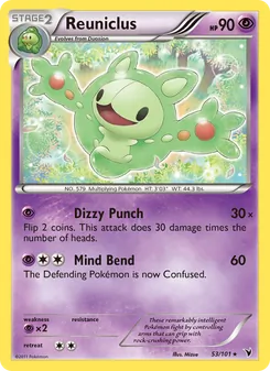 Reuniclus — Noble Victories #53, 2011. Illustrated by Mizue.