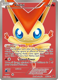 Victini — Noble Victories #98, 2011. Illustrated by 5ban Graphics.