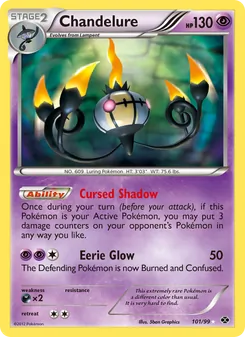 Chandelure — Next Destinies #101, 2012. Illustrated by 5ban Graphics.