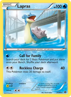 Lapras — Next Destinies #25, 2012. Illustrated by Kouki Saitou.