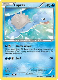Lapras — Next Destinies #26, 2012. Illustrated by Mizue.