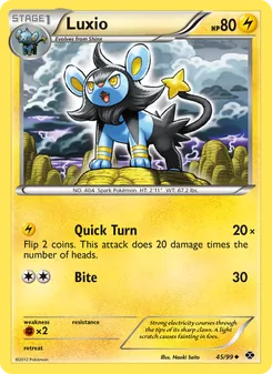 Luxio — Next Destinies #45, 2012. Illustrated by Naoki Saito.
