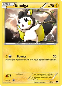Emolga — Next Destinies #49, 2012. Illustrated by Akira Komayama.