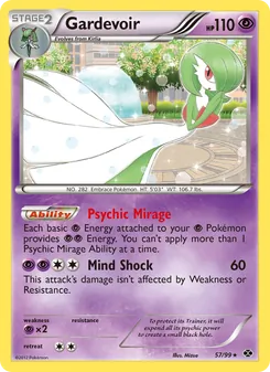 Gardevoir — Next Destinies #57, 2012. Illustrated by Mizue.