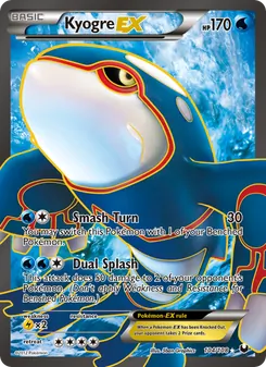 Kyogre-EX — Dark Explorers #104, 2012. Illustrated by 5ban Graphics.