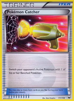 Pokémon Catcher — Dark Explorers #111, 2012. Illustrated by 5ban Graphics.