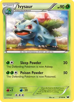 Ivysaur — Dark Explorers #2, 2012. Illustrated by sui.