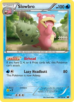 Slowbro — Dark Explorers #24, 2012. Illustrated by Kouki Saitou.