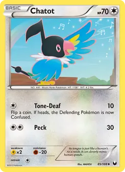 Chatot — Dark Explorers #85, 2012. Illustrated by MAHOU.
