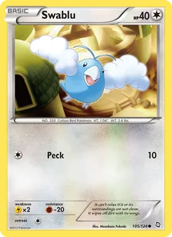 Swablu — Dragons Exalted #105, 2012. Illustrated by Masakazu Fukuda.
