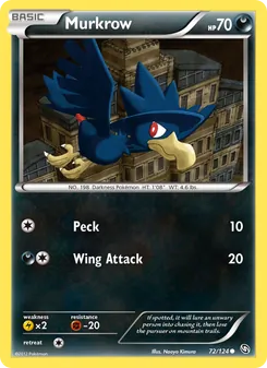 Murkrow — Dragons Exalted #72, 2012. Illustrated by Naoyo Kimura.
