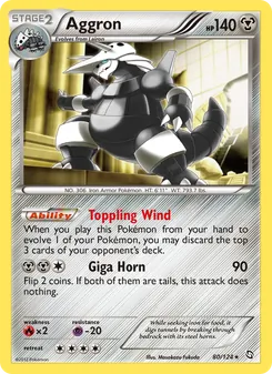 Aggron — Dragons Exalted #80, 2012. Illustrated by Masakazu Fukuda.