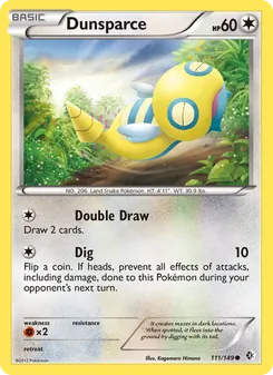 Dunsparce — Boundaries Crossed #111, 2012. Illustrated by Kagemaru Himeno.