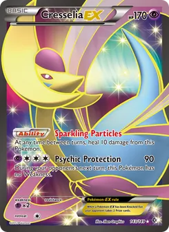 Cresselia-EX — Boundaries Crossed #143, 2012. Illustrated by 5ban Graphics.