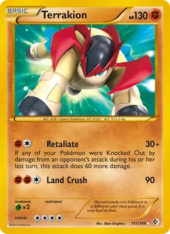 Terrakion — Boundaries Crossed #151, 2012. Illustrated by 5ban Graphics.