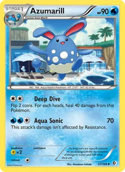Azumarill — Boundaries Crossed #37, 2012. Illustrated by Masakazu Fukuda.