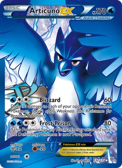 Articuno-EX — Plasma Storm #132, 2013. Illustrated by Toyste Beach.