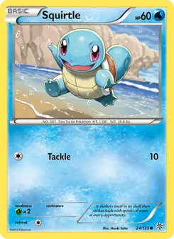 Squirtle — Plasma Storm #24, 2013. Illustrated by Naoki Saito.