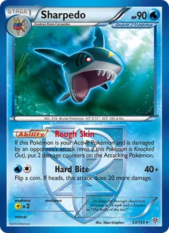 Sharpedo — Plasma Storm #33, 2013. Illustrated by 5ban Graphics.