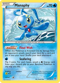 Manaphy — Plasma Storm #34, 2013. Illustrated by Naoki Saito.
