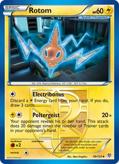 Rotom — Plasma Storm #49, 2013. Illustrated by 5ban Graphics.