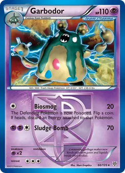 Garbodor — Plasma Storm #66, 2013. Illustrated by 5ban Graphics.