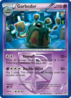 Garbodor — Plasma Storm #67, 2013. Illustrated by 5ban Graphics.