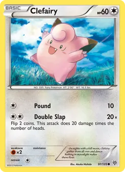 Clefairy — Plasma Storm #97, 2013. Illustrated by Atsuko Nishida.